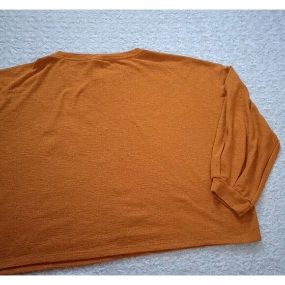 H&M Women’s Mustard  Basic  Blouse 3/4  Sleeve Sz M - Picture 8 of 10